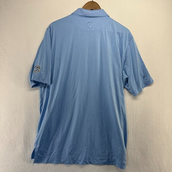 Footjoy Polo Shirt Men's Large Blue Athletic Fit Performance Walnut Creek Golf - Picture 8 of 10